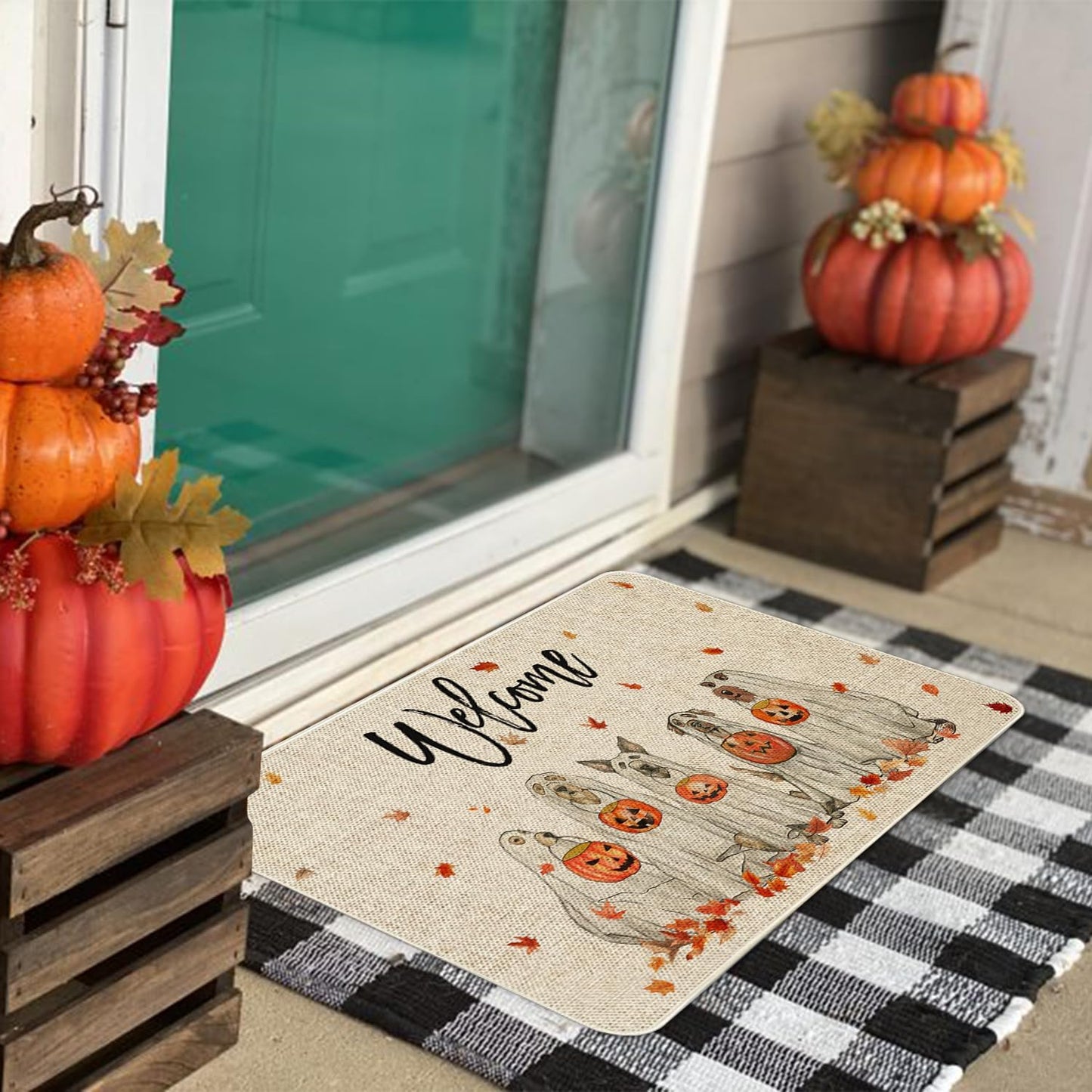 Tapete puerta otoño 30x17pulg antiderrap Halloween