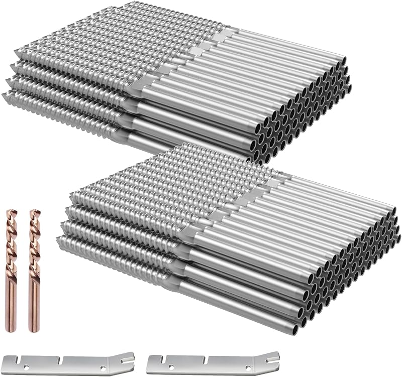 120 Tornillos Acero Inox T316 Rosca D/I Negro Postes Madera