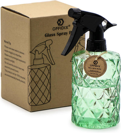 Botella riego vidrio 11.8oz boquilla ajustable jardinería verde