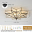 Lámpara techo estrella bronce negro 19.5" vidrio martillado