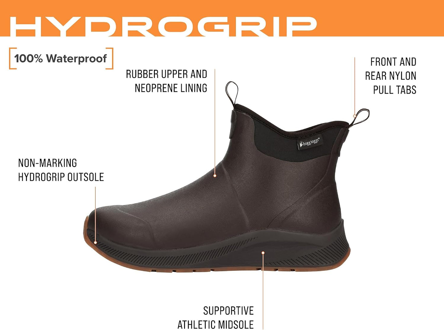 Botas Hydrogrip para hombre impermeables aisladas con agarre