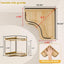 Organiz. esquinero baño 2 niveles madera clara