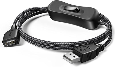 Cable extensión USB con interruptor para tiras LED 3.3pies