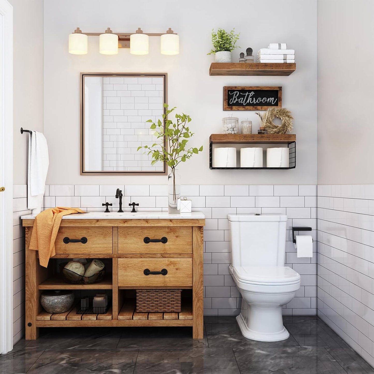 Estante baño sobre inodoro 21" almacenamiento decoración