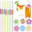 100 Sombrillas bebida paja colorida 9.45pulg paraguas 4pulg fiesta