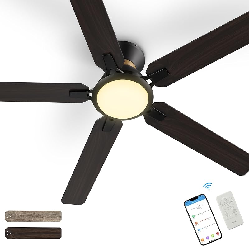 Ventilador techo inteligente 52" control Alexa