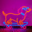Letrero neón perro salchicha luces LED para pared sala bar