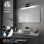 Luz tocad. baño 15.7" giratoria LED 12W 5CCT barra negra ETL