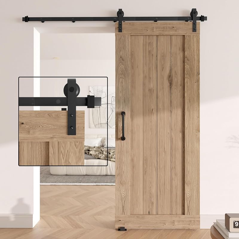 Kit riel puerta granero 6.6ft resistente para puerta 36-40
