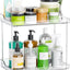 Organiz. baño acrílico 2 niveles maquillaje