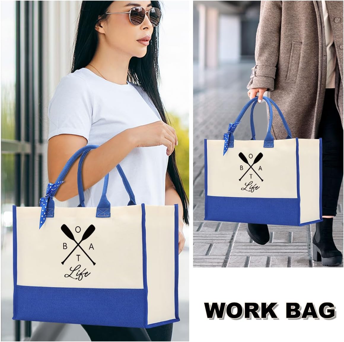 Bolsa tote canvas reutiliz. para mujer y niña