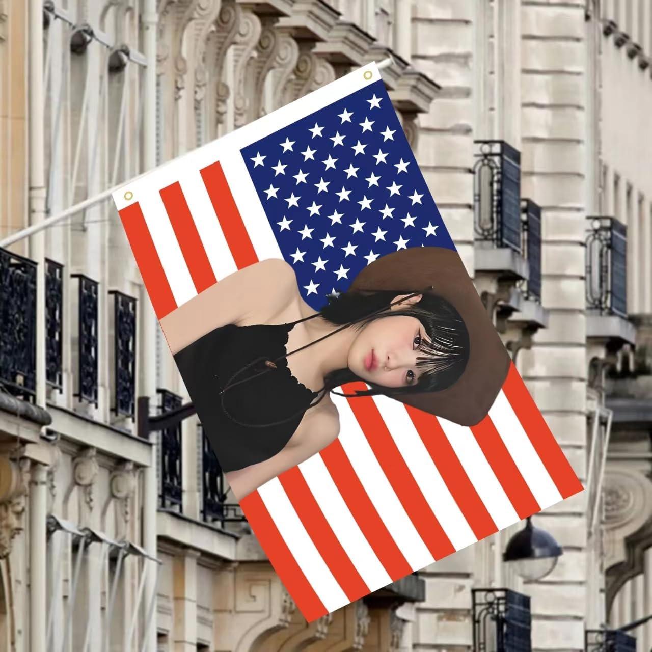 Bandera EE.UU. 3x5ft con ojales latón interiores exteriores