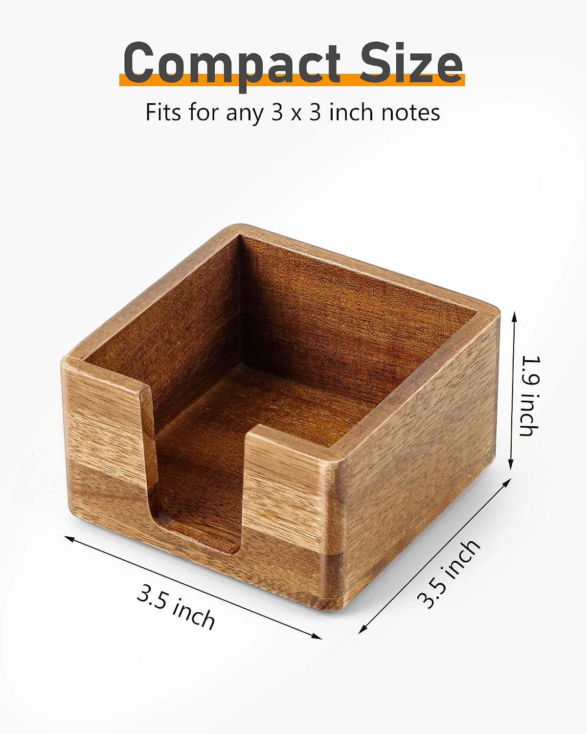 Soporte notas adhesivas madera acacia escritorio