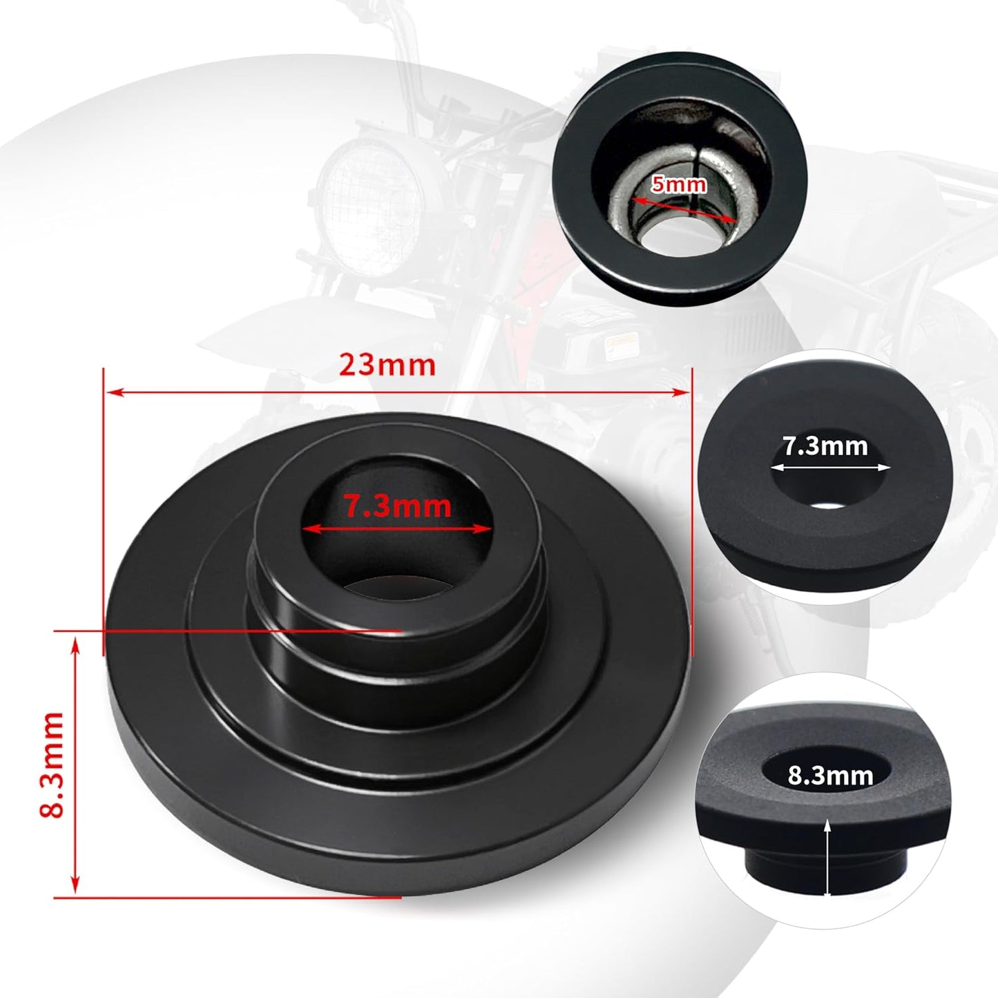 Retenedores aluminio 5mm para motor Tillotson