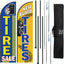 Kit banderas neumáticos 8x12ft pico tierra azul