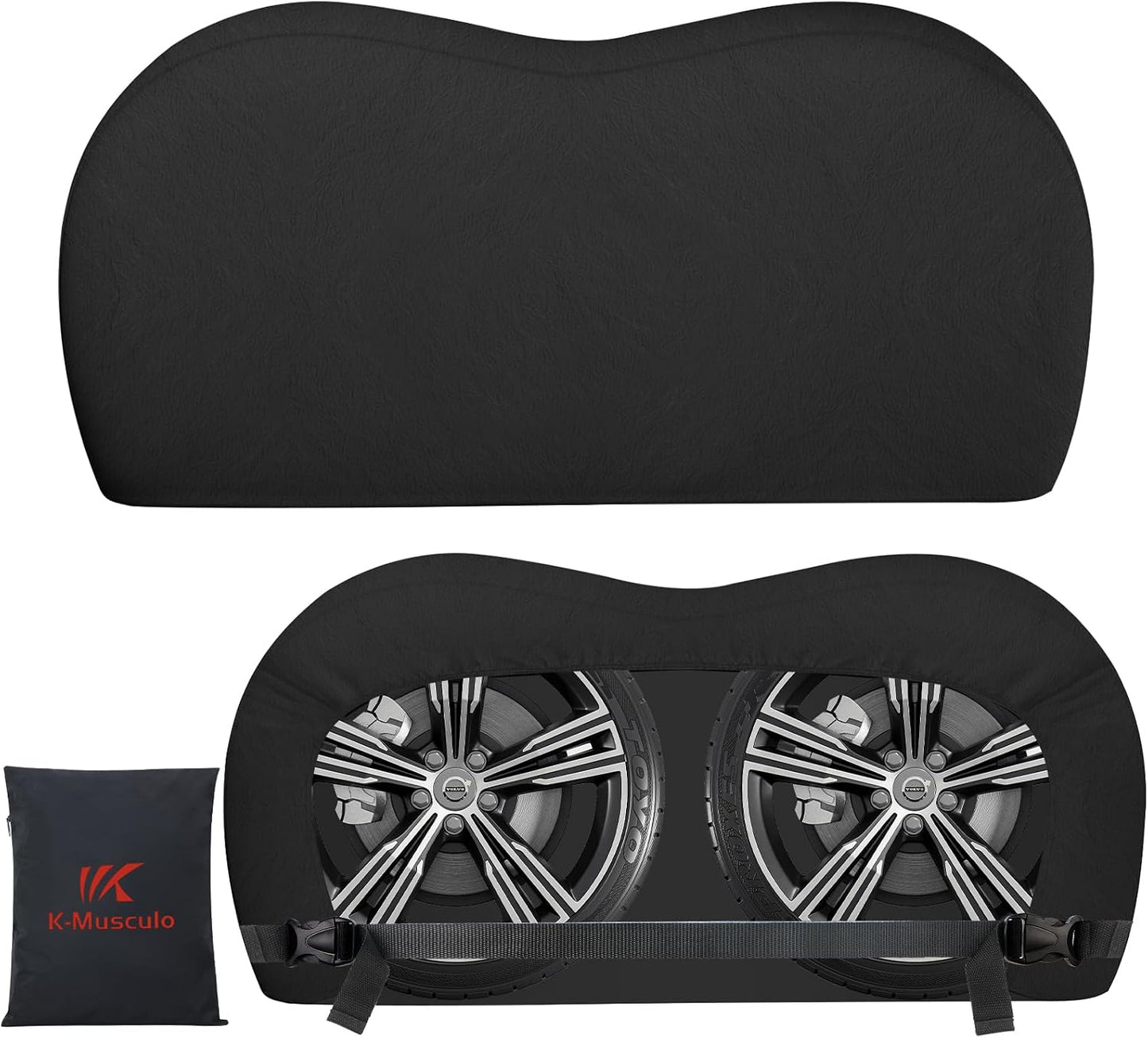 Fundas rueda autocaravana doble eje cuero 27-29pulg set 2