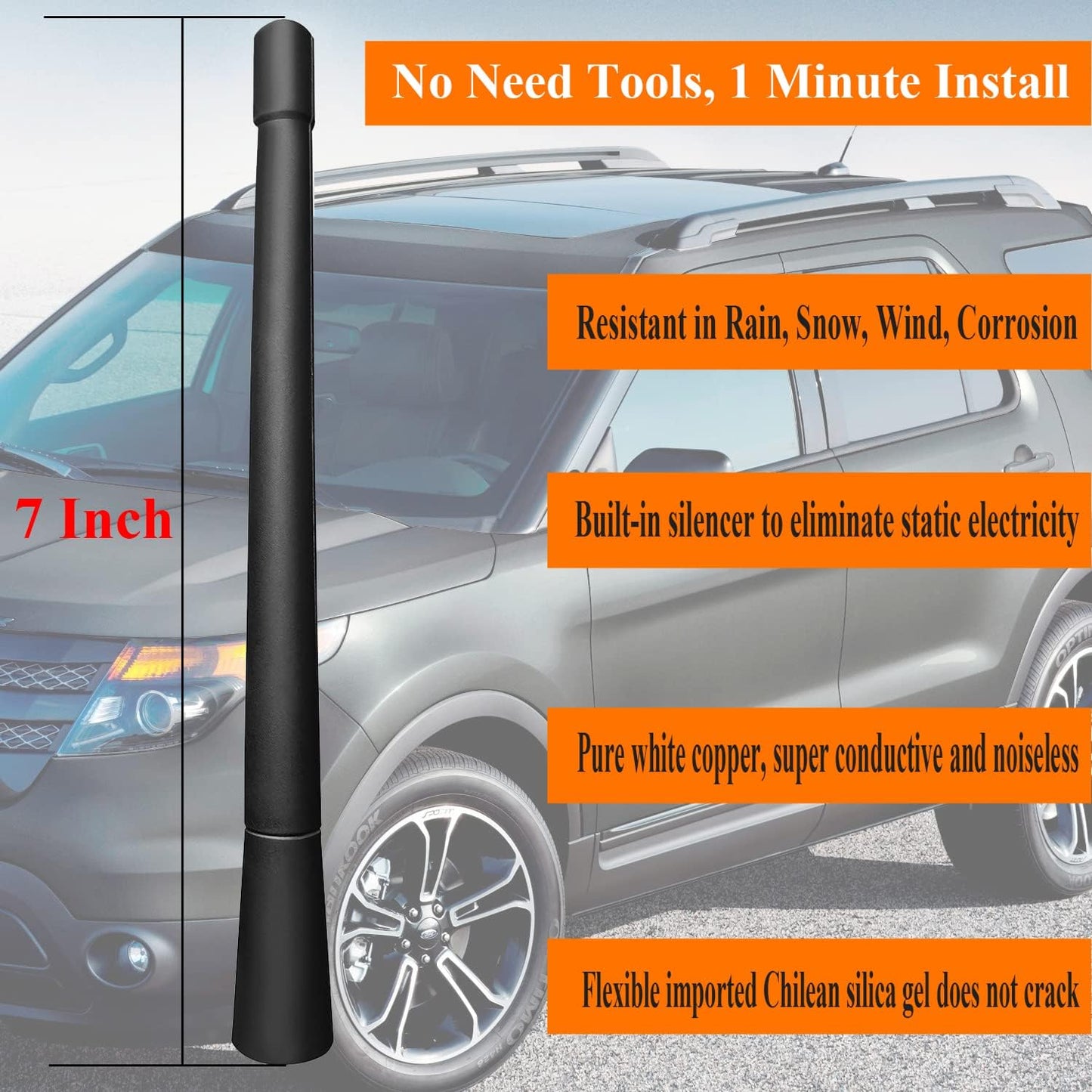 Repuesto antena 7" para Ford Explorer 11-23