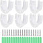 6 Soportes Barra Armario Pared Acero Inox 1.25" Blanco