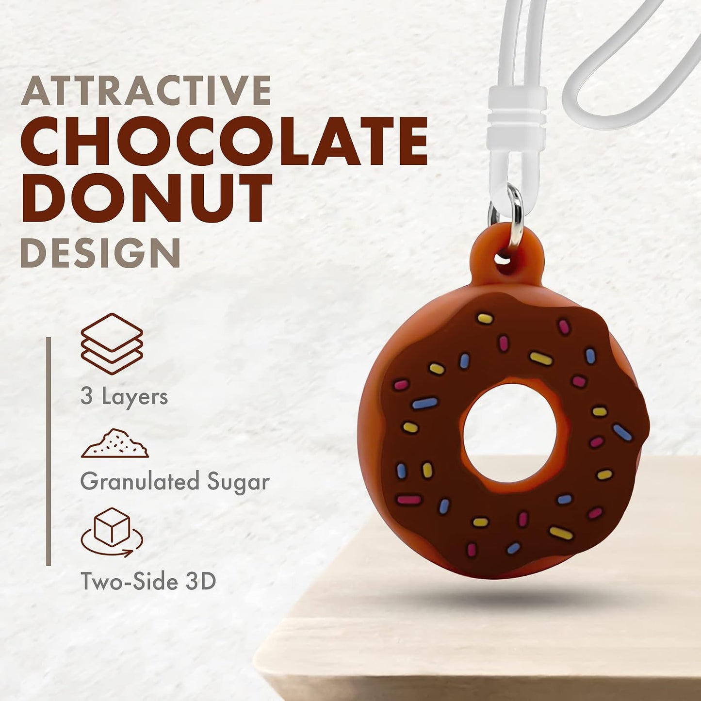 Fundas silicona AirTag 2 pzas estilo donut para llaves y mascotas