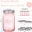 Frascos Mason Rosados 32oz Pack 12 Bocas Anchas
