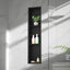 Nicho ducha acero inox 8x36" negro mate 3 estantes