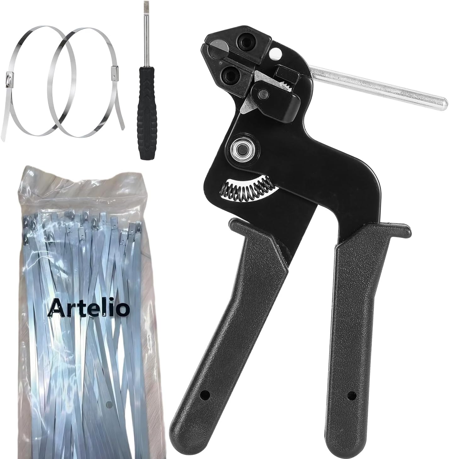 Pistola amarre cables acero inox 150 bridas 11.8pulg