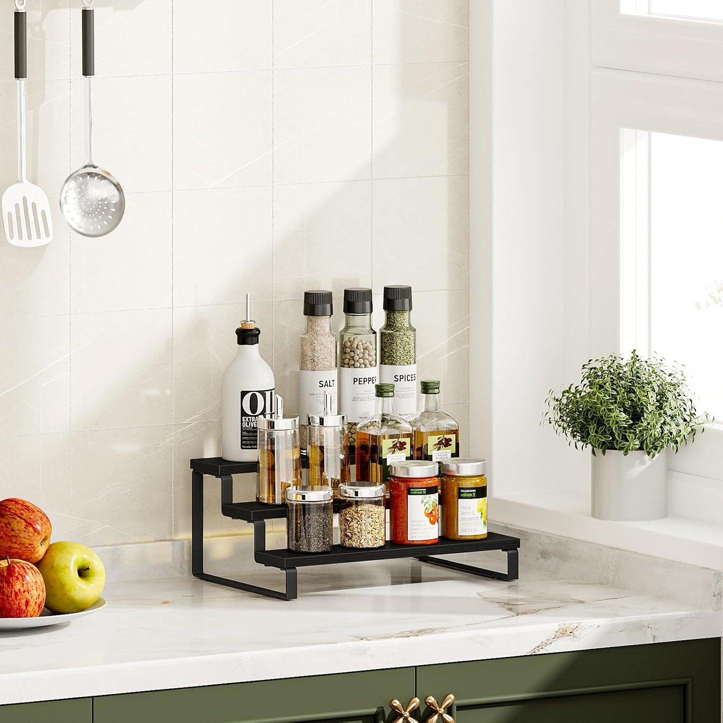 Estante de especias madera 3 niveles cocina