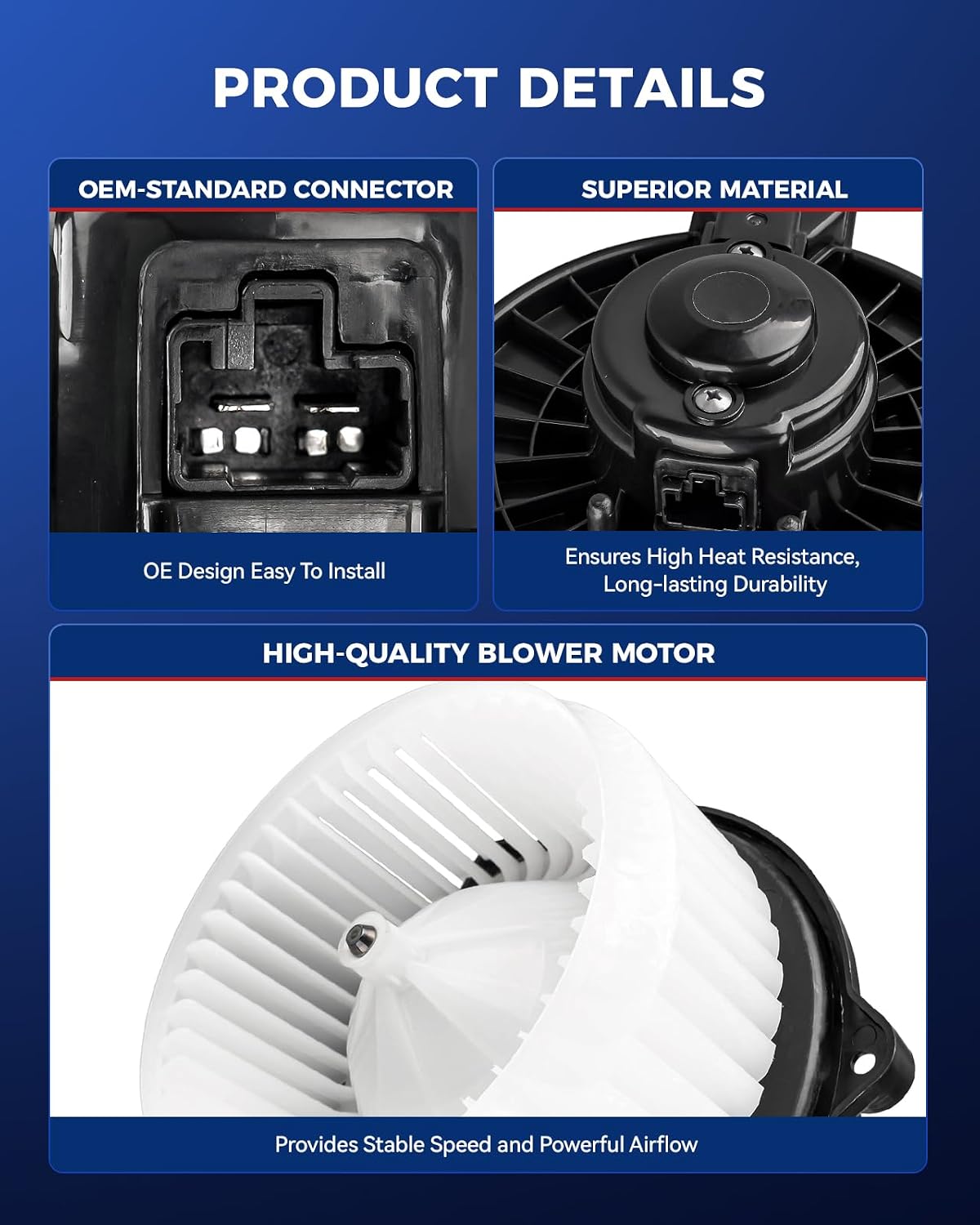Motor soplador HVAC comp 2013 1.5L reemplaza 75878