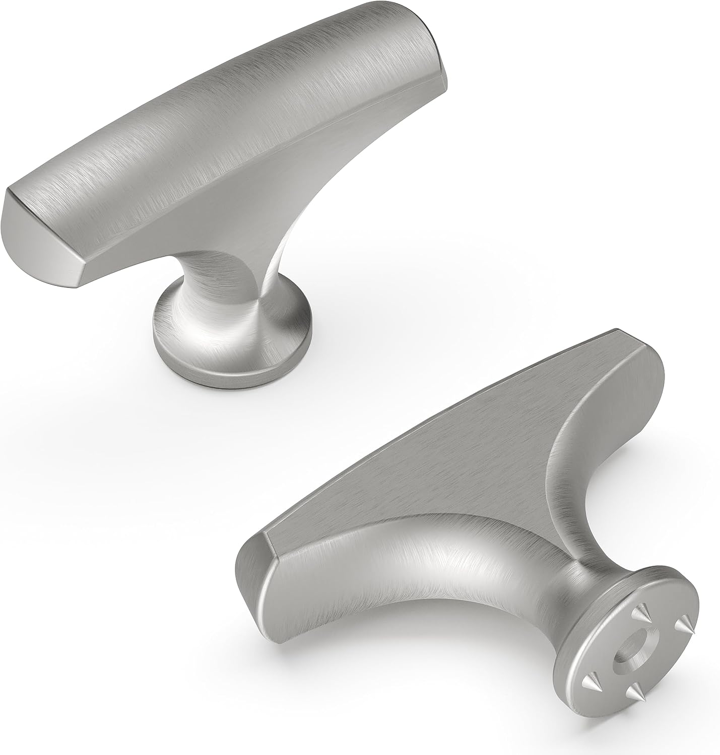 Paquete 10 pomos cocina acero 1-3/4 pulg