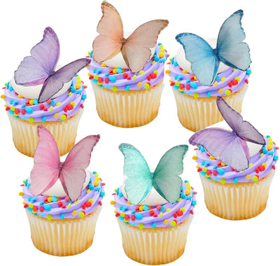 48 Mariposas Comestibles Decoración Cupcakes Bodas Fiestas
