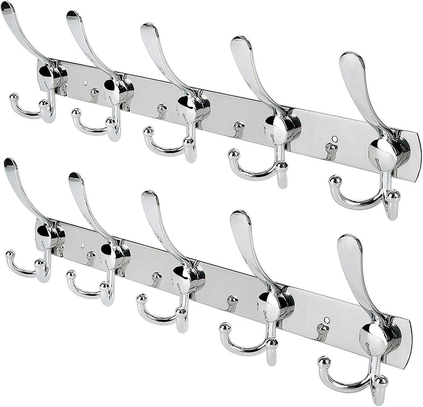 Gancho pared 15uds acero inox para abrigo bata