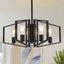 Candelabro negro 4 luces estilo granja para comedor isla