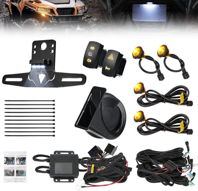 Kit señal giro UTV con bocina 110D soporte matrícula luz