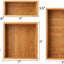 Set 5 cajas organizadoras bambú para oficina cocina