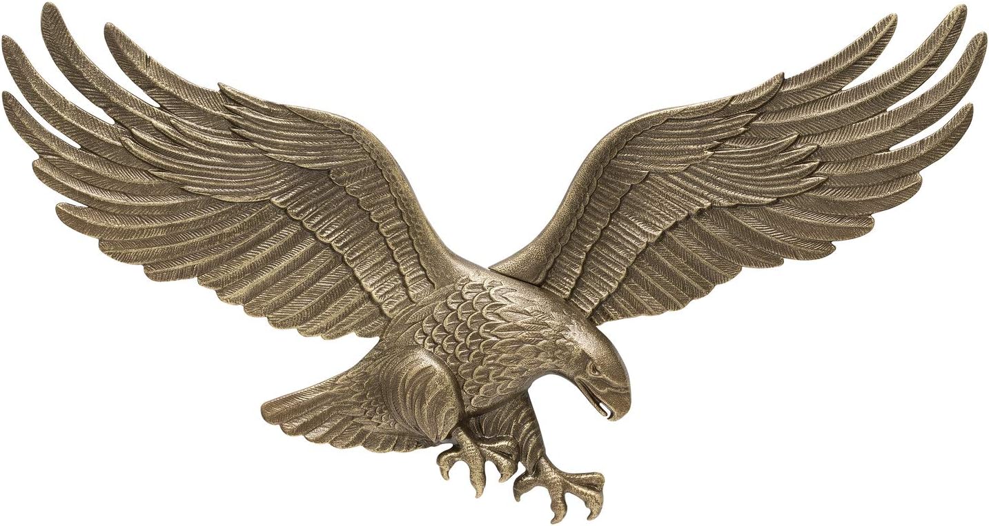 Águila decorativa de pared 24pulg latón antiguo