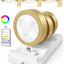 Luces magnéticas pared batería 3 temperaturas 12 RGB set 6
