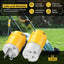 Cable extensión enchufe 220V NEMA 6-20R 20A amarillo ETL 10