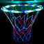 Luces LED aro baloncesto 18" 8 modos multicolor impermeable