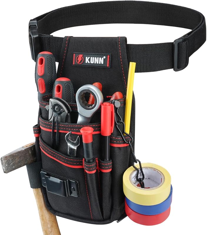 Bolsa herramientas 7 bolsillos para electricistas y carpinteros