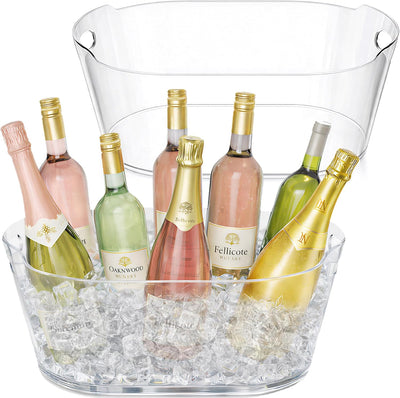Cubo hielo 11.5L para fiestas 2 pzas plástico grande vino champán