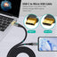 Cable USB-C a Micro USB 6.6ft chapado oro para PS4 Kindle