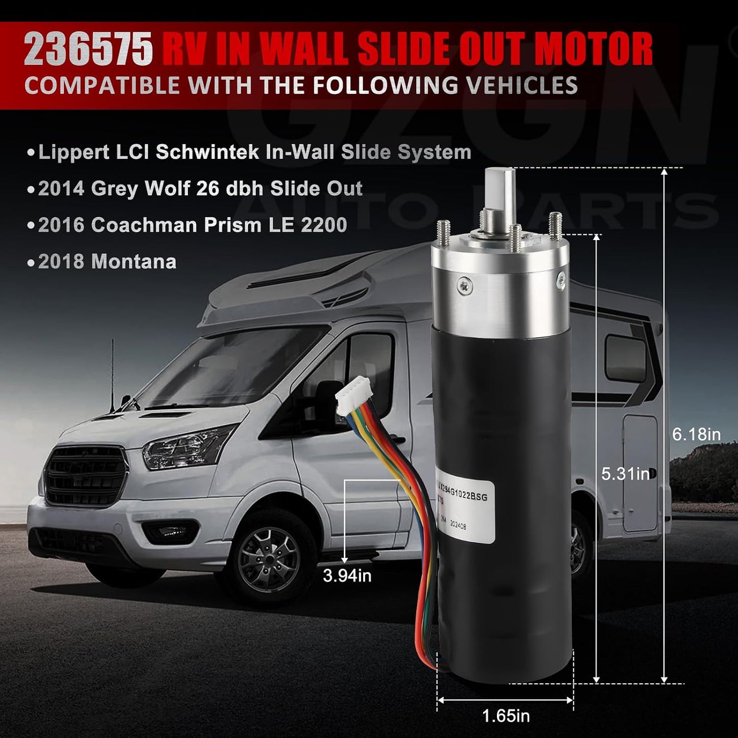 Motor deslizante RV comp Lippert Schwintek 12V