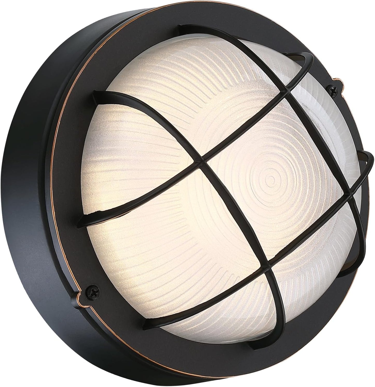 Luz LED mamparo redonda 8pulg bronce 3000K 1500LM