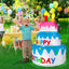 Decoración inflable cumpleaños 4ft con luces LED