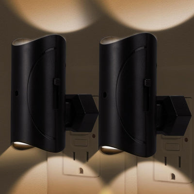 2 Luces Nocturnas Enchufables LED Regulable 0-100lm Blanco Cálido