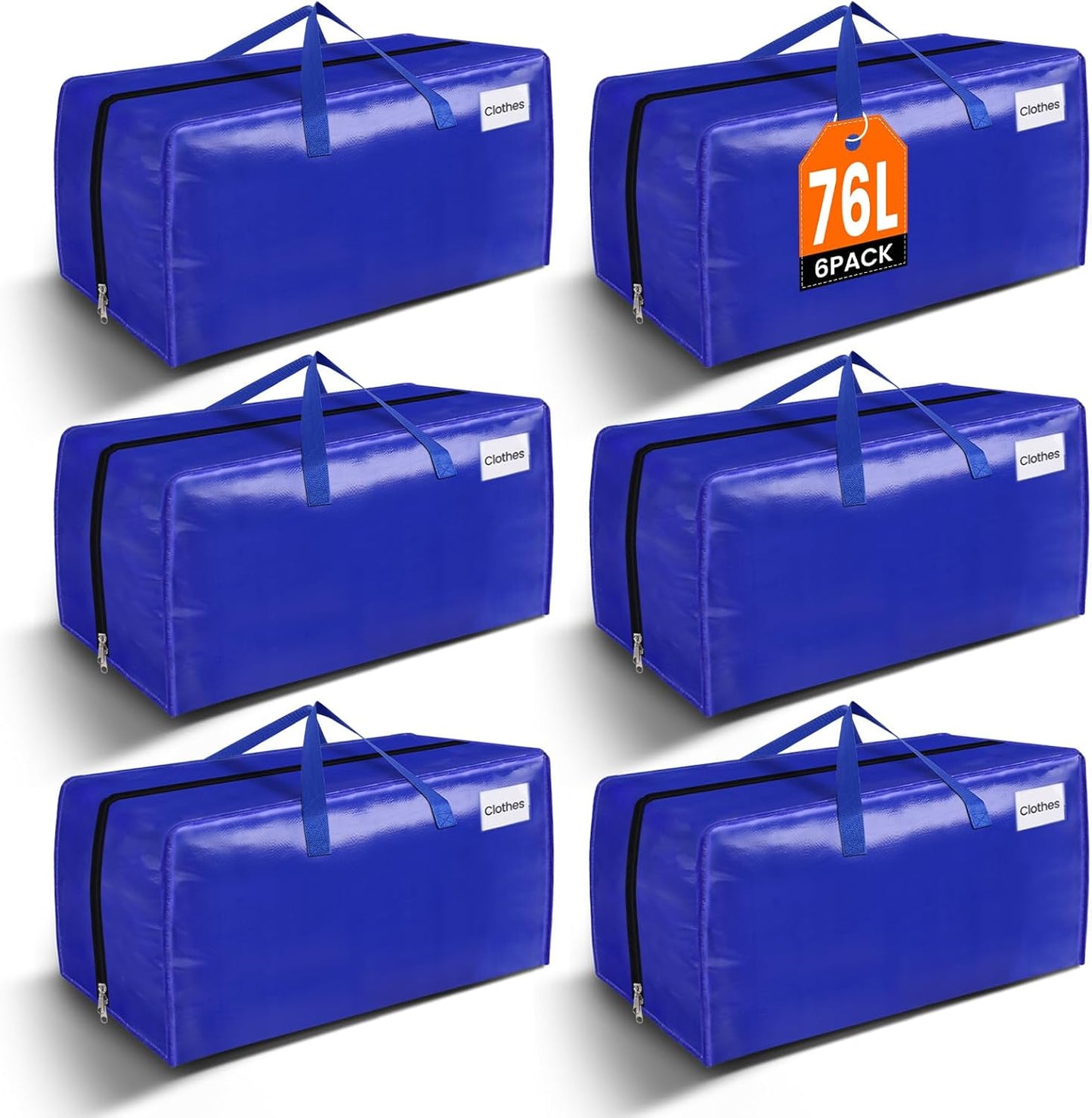 Bolsas mudanza resistentes 76L 6 Pzas