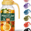 Jarra vidrio boca ancha tapa doble 64oz para café helado