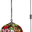 Lámpara colgante vidrio tallado uva amarilla 12x12x180 pulg