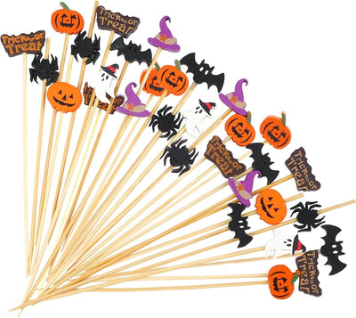 140 Púas Cóctel Halloween Murciélago Fantasma Calabaza Araña