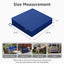 Set 2 cojines silla exterior 20x20x3pulg impermeables azul